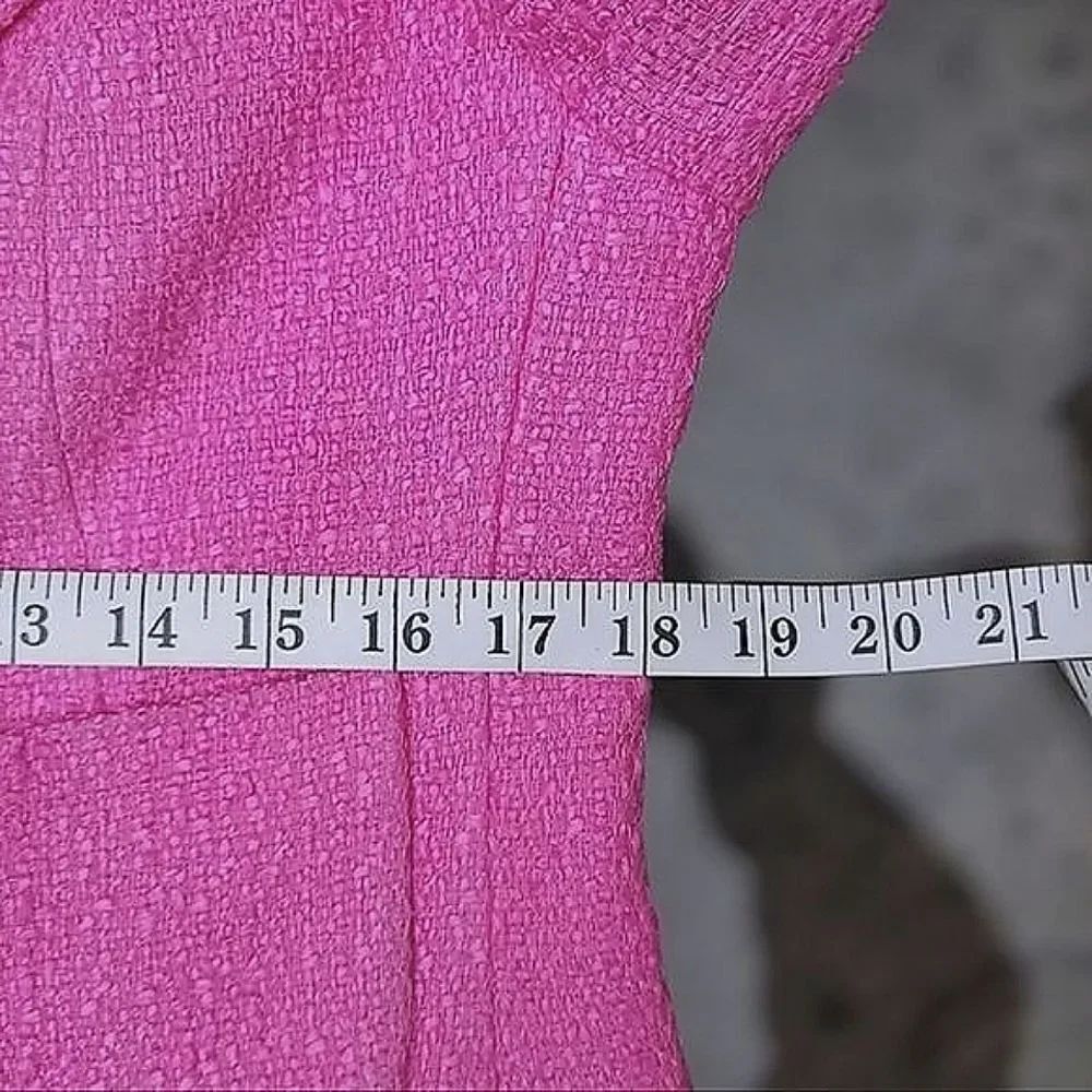 Vtg Y2K Planet fuschia bouclé wide collar blazer jacket - Picture 9 of 16